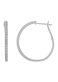 1/2 ct. t.w. Lab Grown Diamond Hoop Earrings in Sterling Silver