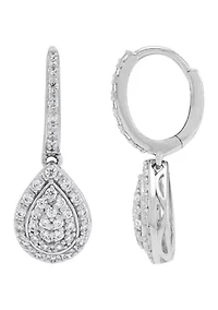 1/2 ct. t.w. Lab Grown Diamond Hoop Earrings in Sterling Silver
