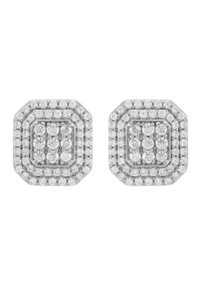 1 ct. t.w. Lab Grown Diamond Earrings in Sterling Silver