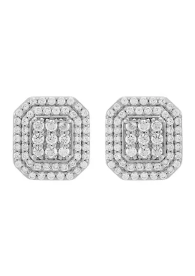 1 ct. t.w. Lab Grown Diamond Earrings in Sterling Silver