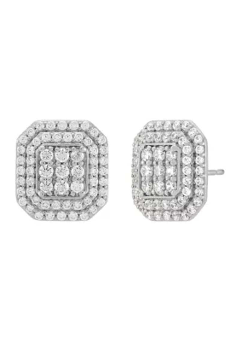 1 ct. t.w. Lab Grown Diamond Earrings in Sterling Silver