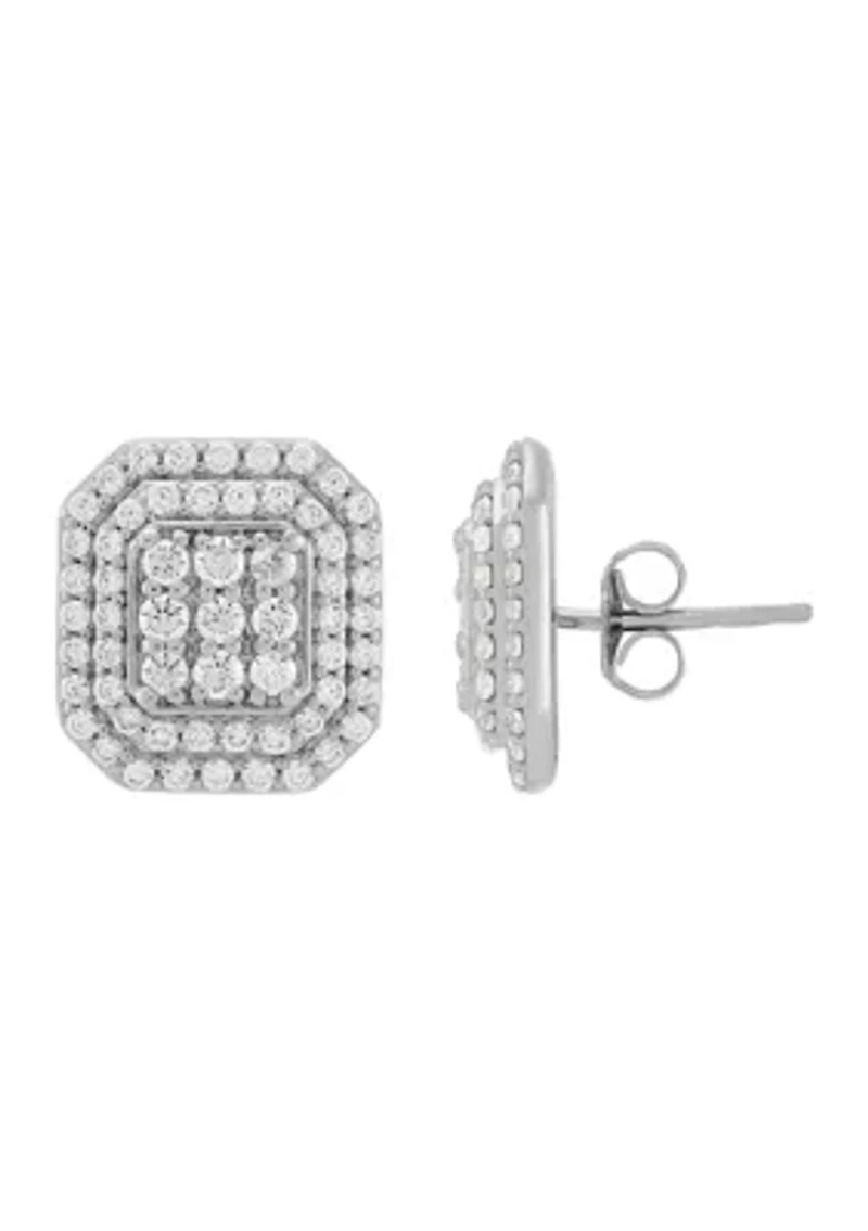 1 ct. t.w. Lab Grown Diamond Earrings in Sterling Silver