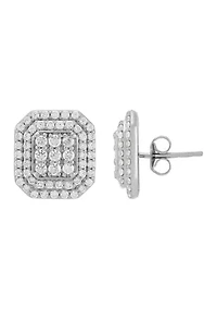 1 ct. t.w. Lab Grown Diamond Earrings in Sterling Silver