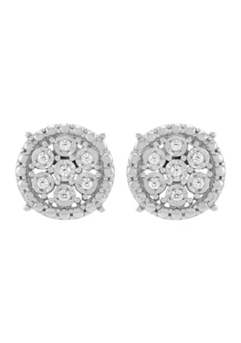 1/10 ct. t.w. Lab Grown Diamond Stud Earrings in Sterling Silver 