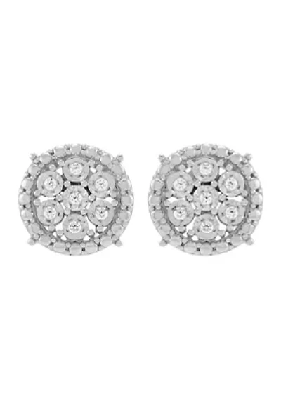 1/10 ct. t.w. Lab Grown Diamond Stud Earrings in Sterling Silver 