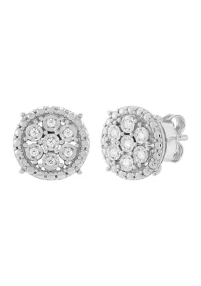 1/10 ct. t.w. Lab Grown Diamond Stud Earrings in Sterling Silver 