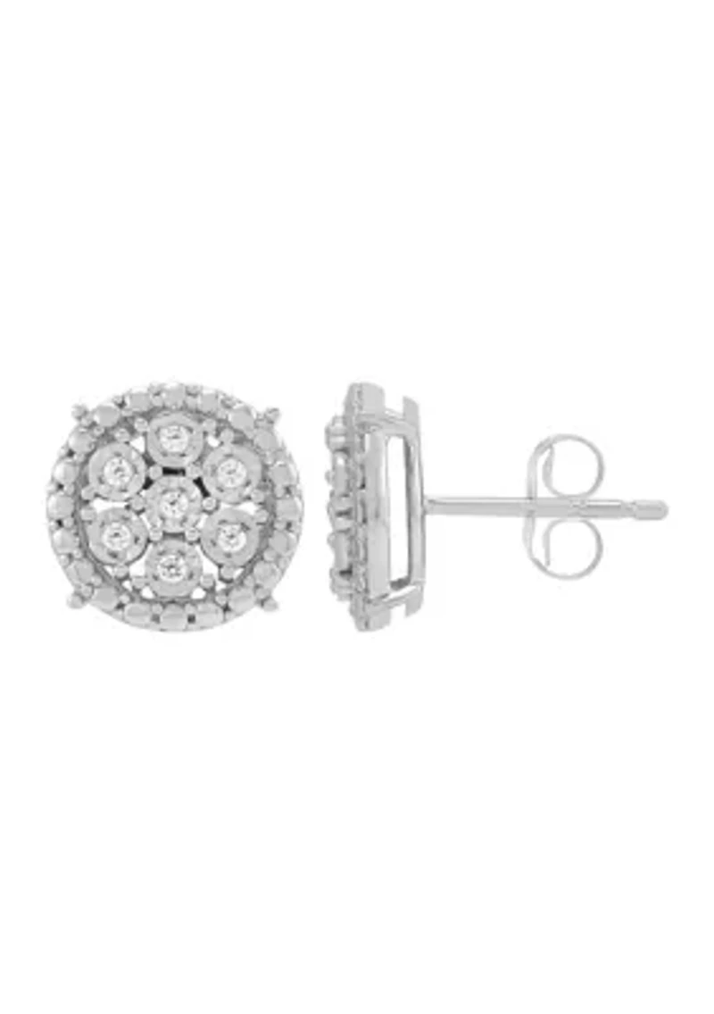 1/10 ct. t.w. Lab Grown Diamond Stud Earrings in Sterling Silver 