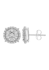 1/10 ct. t.w. Lab Grown Diamond Stud Earrings in Sterling Silver 