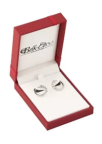 1/4 ct. t.w. Lab Grown Diamond Hoop Earrings in Sterling Silver
