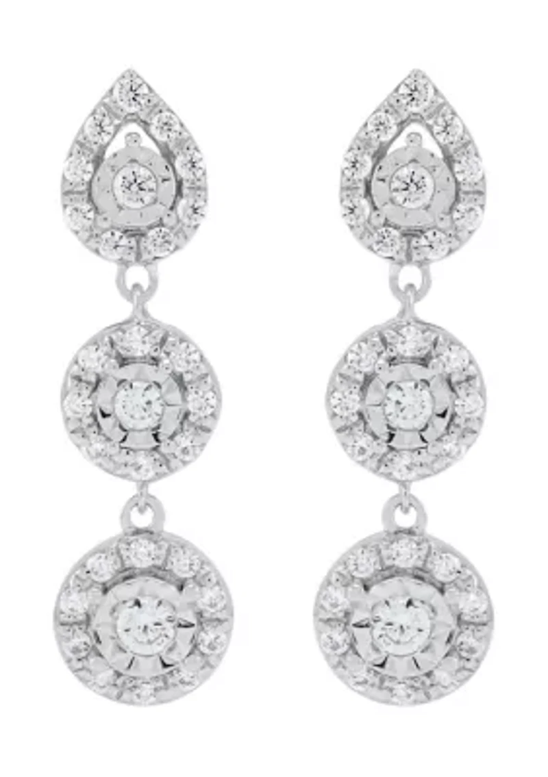 1/2 ct. t.w. Lab Grown Diamond Earrings in Sterling Silver