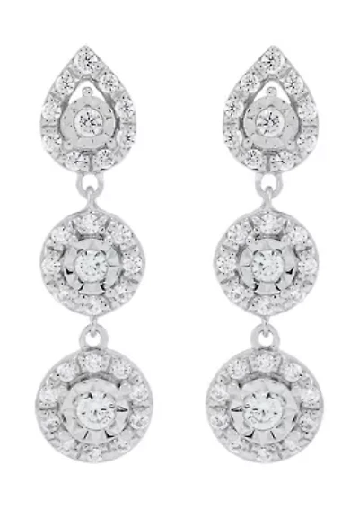 1/2 ct. t.w. Lab Grown Diamond Earrings in Sterling Silver