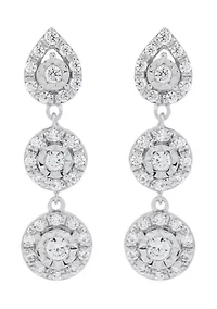 1/2 ct. t.w. Lab Grown Diamond Earrings in Sterling Silver