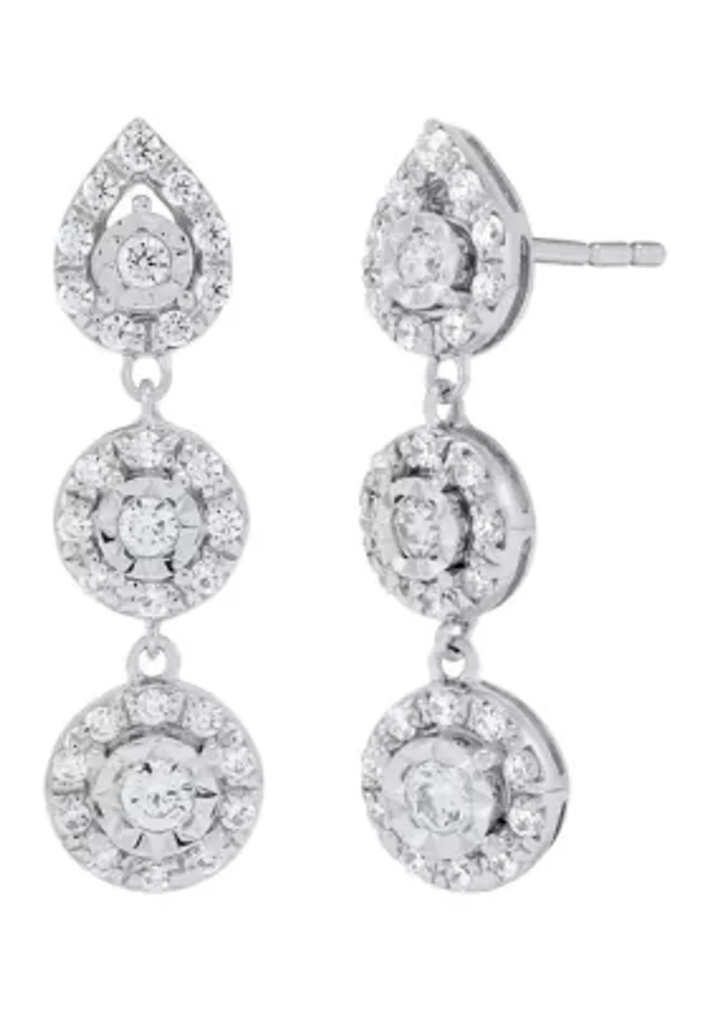 1/2 ct. t.w. Lab Grown Diamond Earrings in Sterling Silver