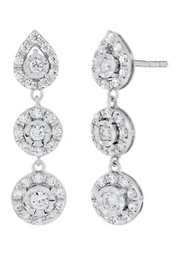 1/2 ct. t.w. Lab Grown Diamond Earrings in Sterling Silver