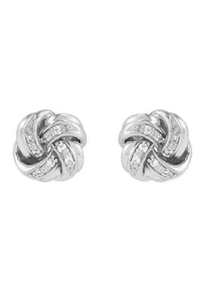 1/10 ct. t.w. Lab Grown Diamond Stud Earrings in Sterling Silver