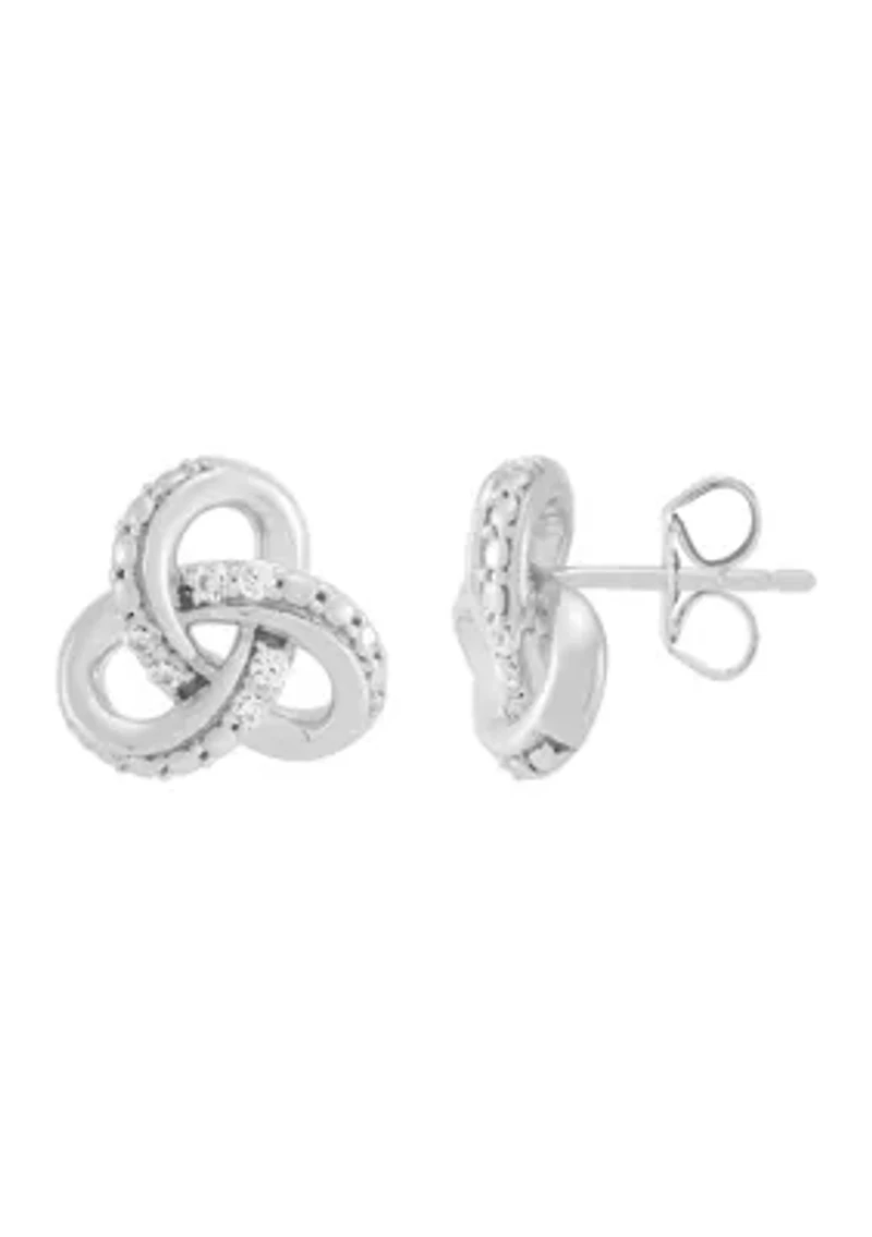1/10 ct. t.w. Lab Grown Diamond Stud Earrings in Sterling Silver