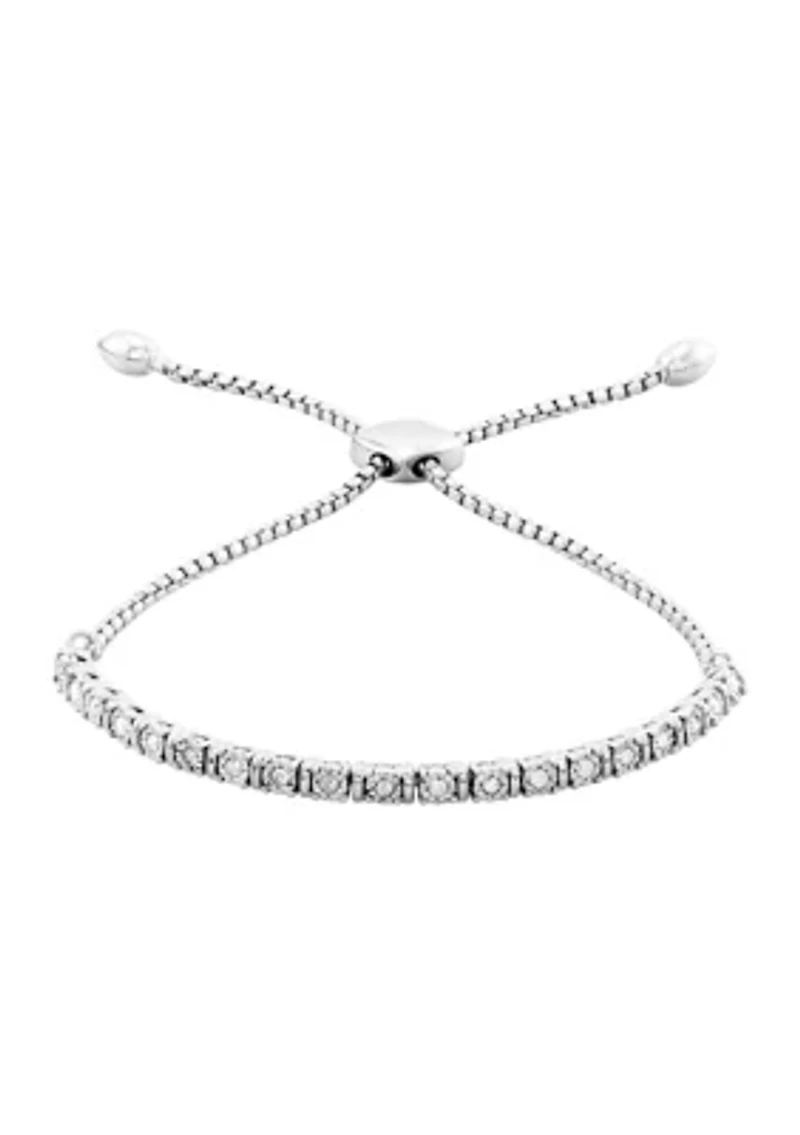 1/4 ct. t.w. Diamond Bracelet in Sterling Silver