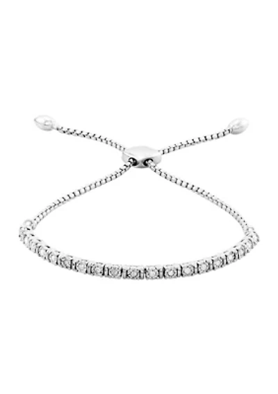 1/4 ct. t.w. Diamond Bracelet in Sterling Silver