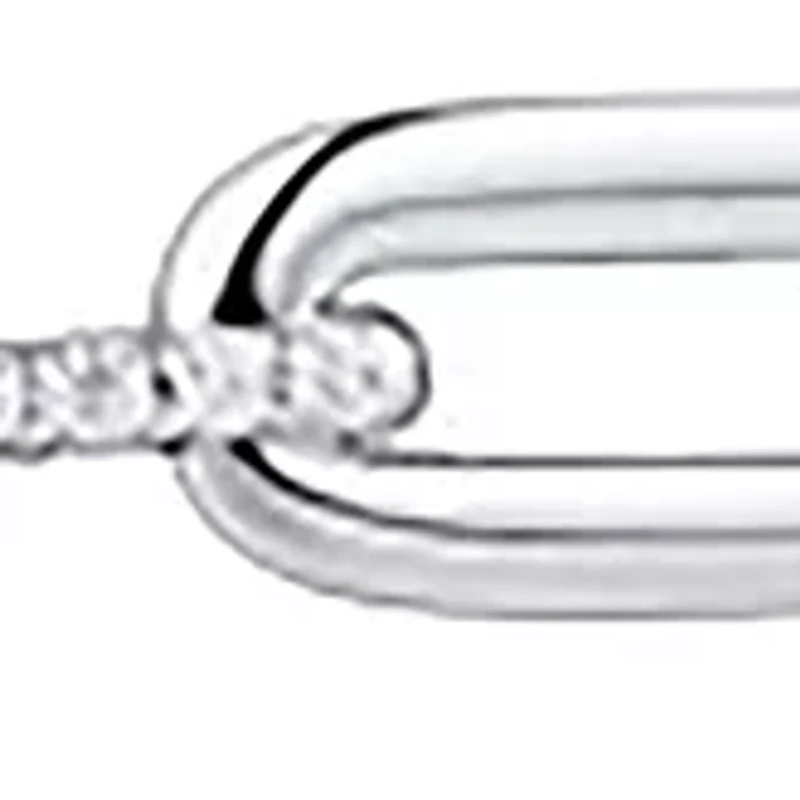1/10 ct. t.w. Diamond Paperclip Bracelet in Sterling Silver
