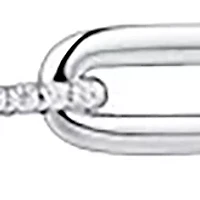 1/10 ct. t.w. Diamond Paperclip Bracelet in Sterling Silver