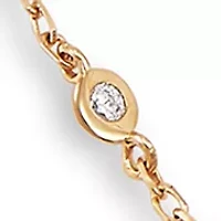 1/20 ct. t.w. Diamond Station Bracelet in 14K Yellow Gold