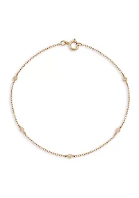 1/20 ct. t.w. Diamond Station Bracelet in 14K Yellow Gold