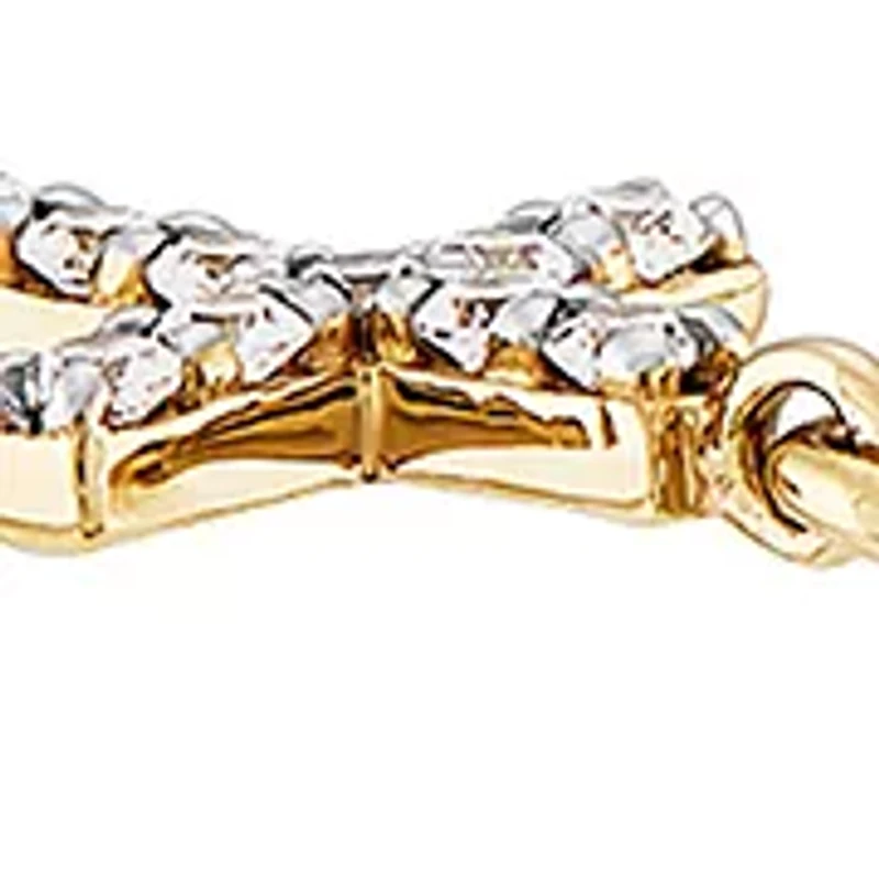 1/4 ct. t.w. Diamond Cross Bracelet in 10K Yellow Gold