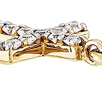 1/4 ct. t.w. Diamond Cross Bracelet in 10K Yellow Gold