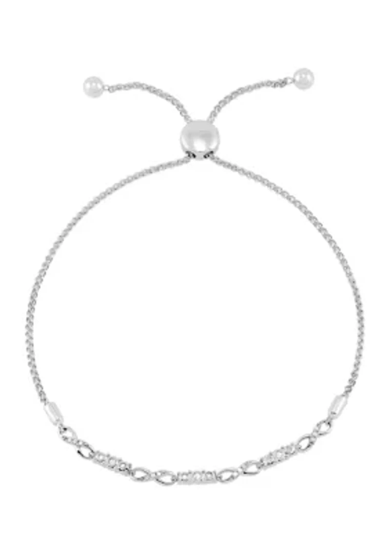 1/10 ct. t.w. Diamond Bracelet in Sterling Silver