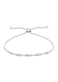 1/5 ct. t.w. Diamond Bolo Bracelet in Sterling Silver