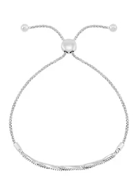 1/5 ct. t.w. Diamond Bolo Bracelet in Sterling Silver