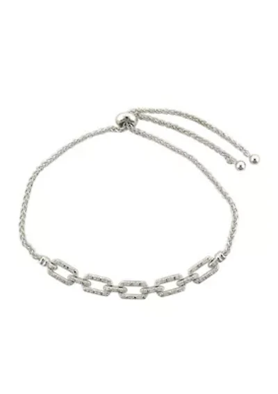 1/4 ct. t.w. Diamond Bolo Bracelet in Sterling Silver