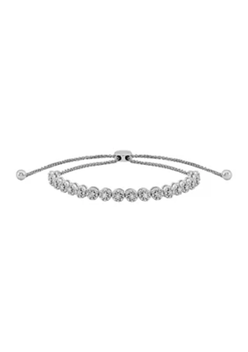 1/10 ct. t.w. Bolo Bracelet in Sterling Silver