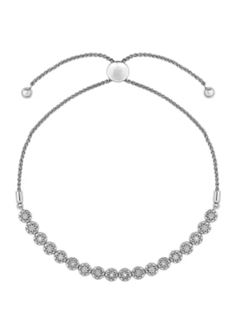 1/10 ct. t.w. Bolo Bracelet in Sterling Silver