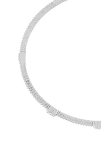 1/10 ct. t.w. Lab Grown Diamond Heart Bangle in Sterling Silver