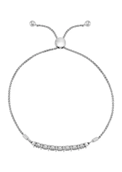 1/4 ct. t.w. Lab Grown Diamond Bolo Bracelet in Sterling Silver