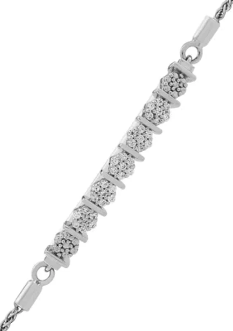 1/4 ct. t.w. Lab Grown Diamond Bolo Bracelet in Sterling Silver