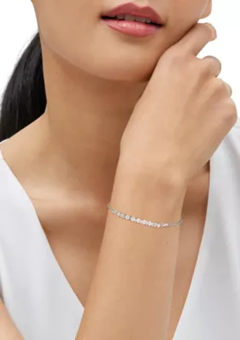1/4 ct. t.w. Lab Grown Diamond Bolo Bracelet in Sterling Silver