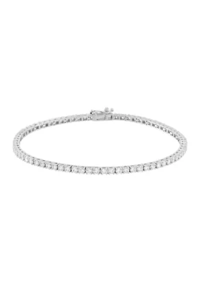 3 ct. t.w. Lab Grown Diamond Bracelet in Sterling Silver