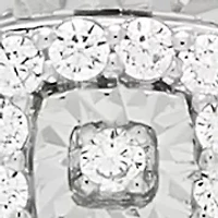  1/10 ct. t.w. Lab Grown Diamond Pendant with 18" Cable Chain in Sterling Silver