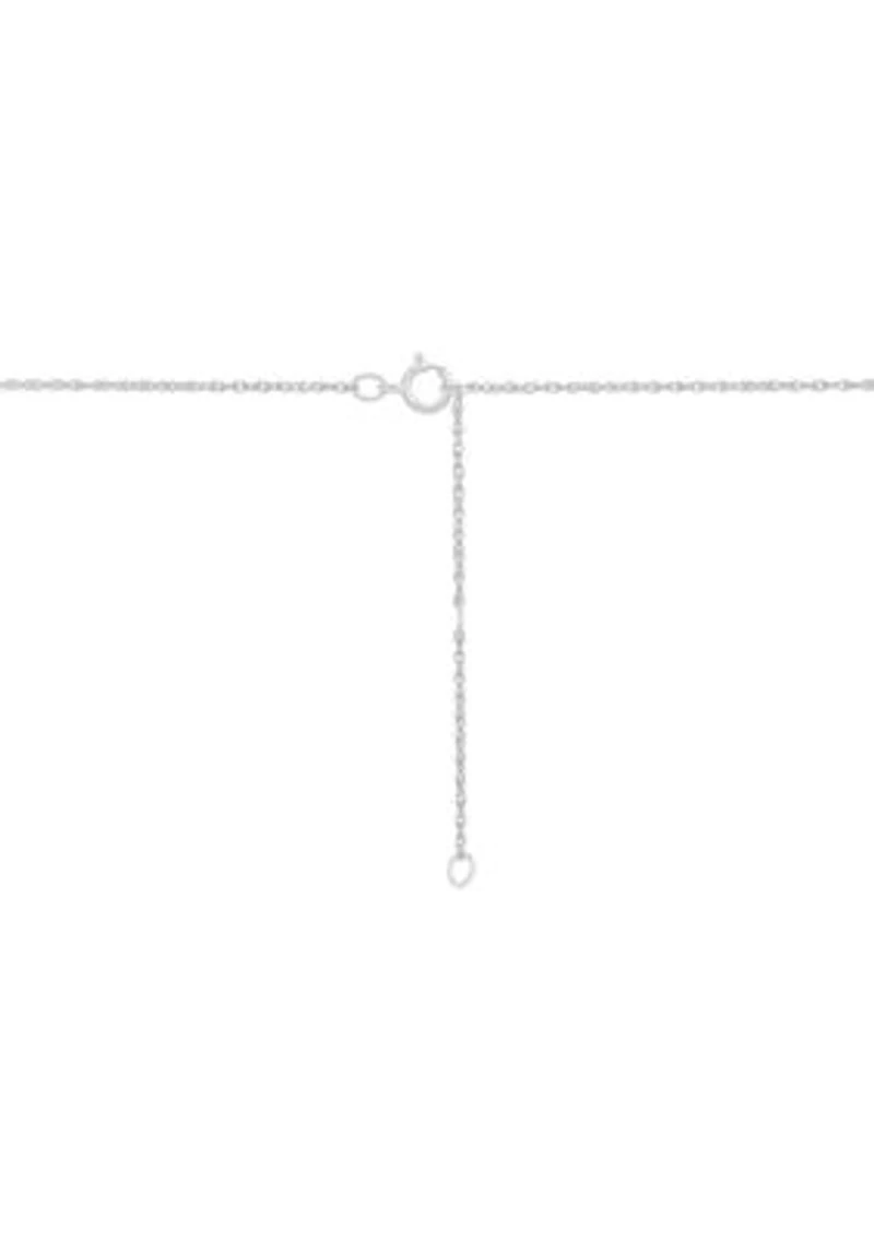 1 ct. t.w. Lab Grown Diamond Cross Pendant with 18" Rope Chain in Sterling Silver