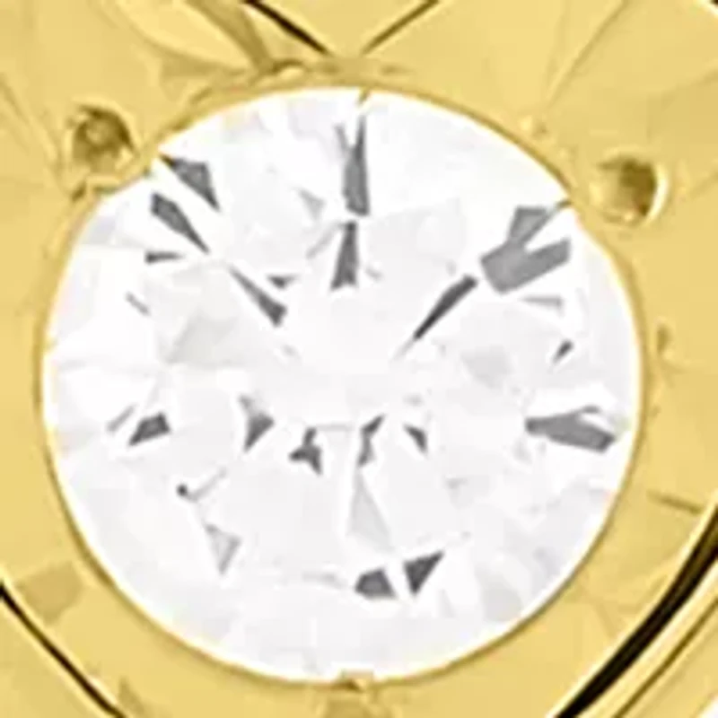  1/4 ct. t.w. Lab Grown Gold Over Silver Heart Necklace 