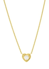  1/4 ct. t.w. Lab Grown Gold Over Silver Heart Necklace 