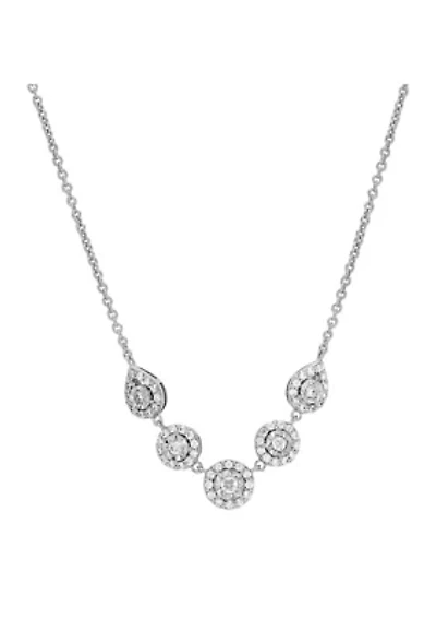 1/2 ct. t.w. Lab Grown Diamond Necklace in Sterling Silver