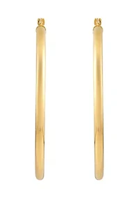 Tube Hoop Earrings in 14K Yllow Gold