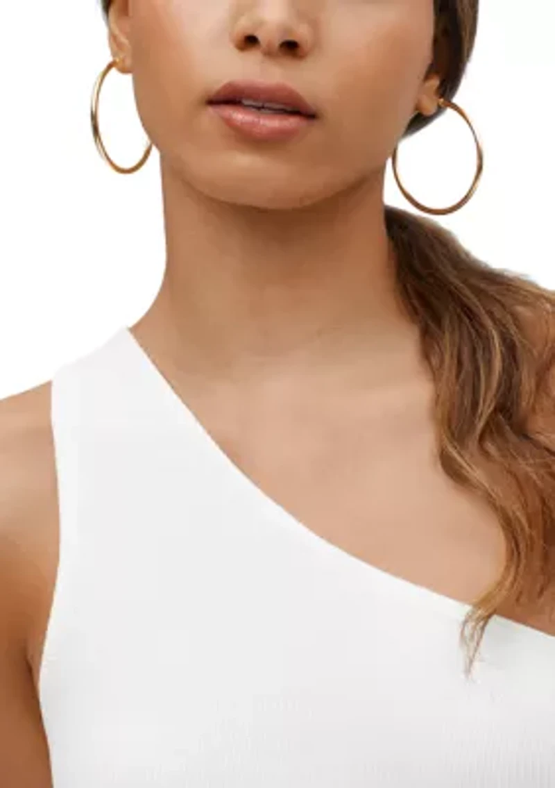 Tube Hoop Earrings in 14K Yllow Gold