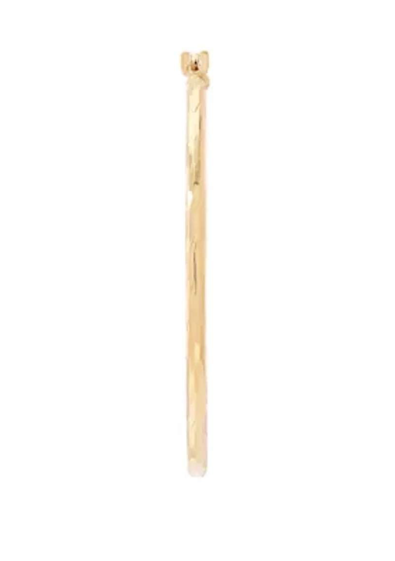 Round Hoop Earrings in 14k Yellow Gold