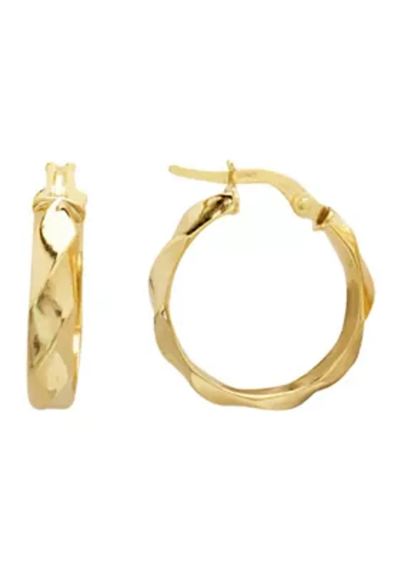 Hoop Earrings in 14K Yellow Gold