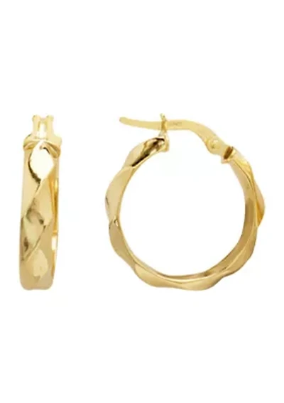 Hoop Earrings in 14K Yellow Gold