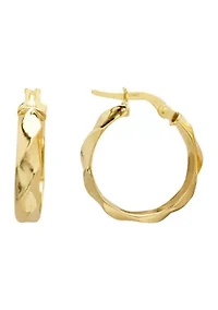 Hoop Earrings in 14K Yellow Gold